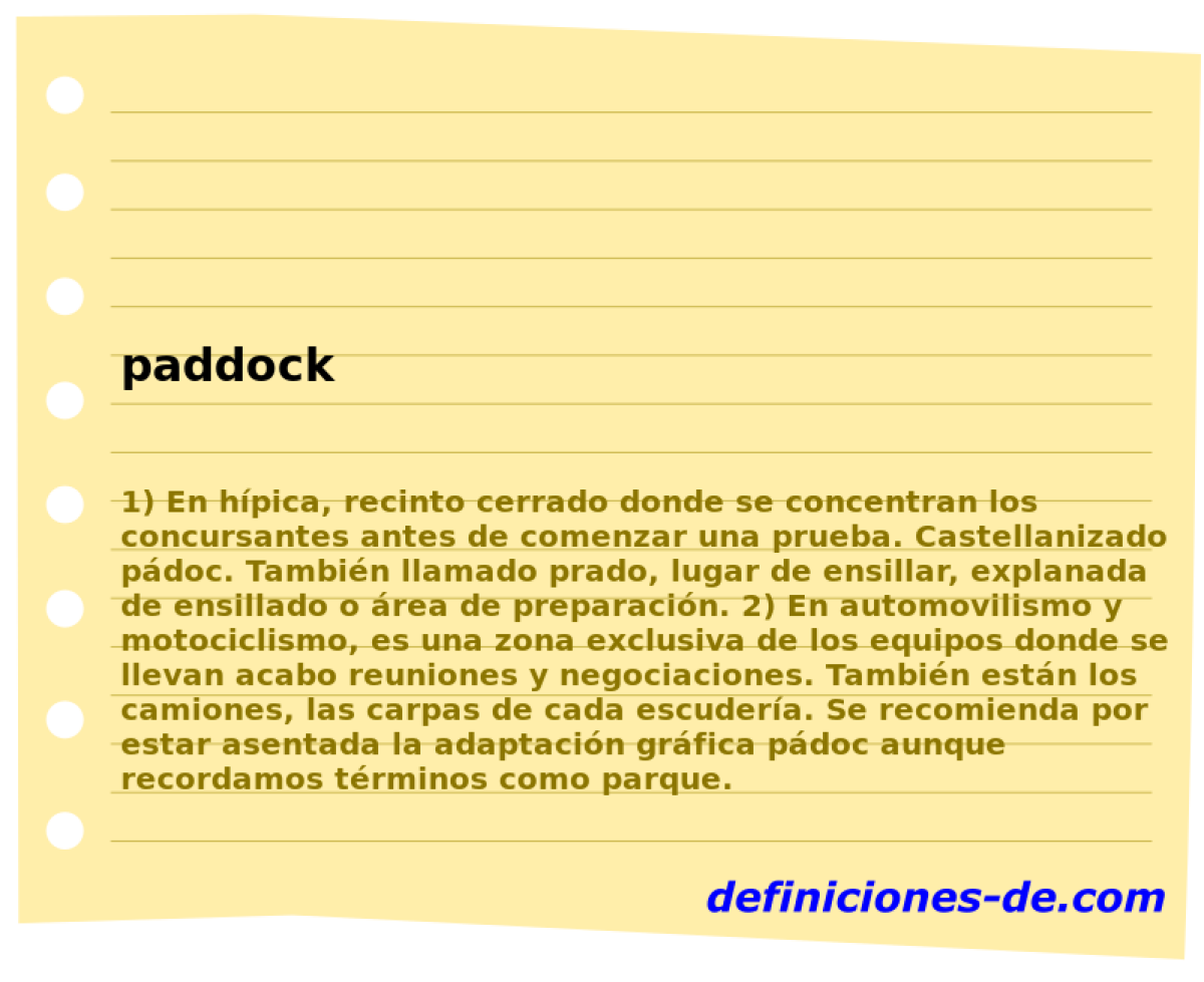 paddock 