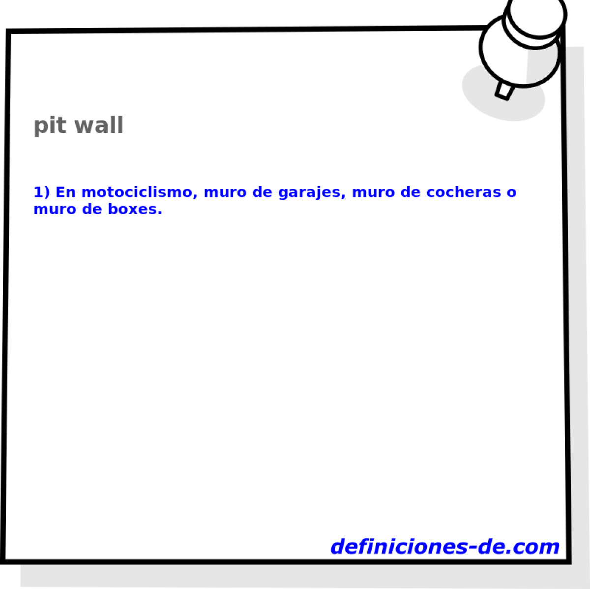 pit wall 