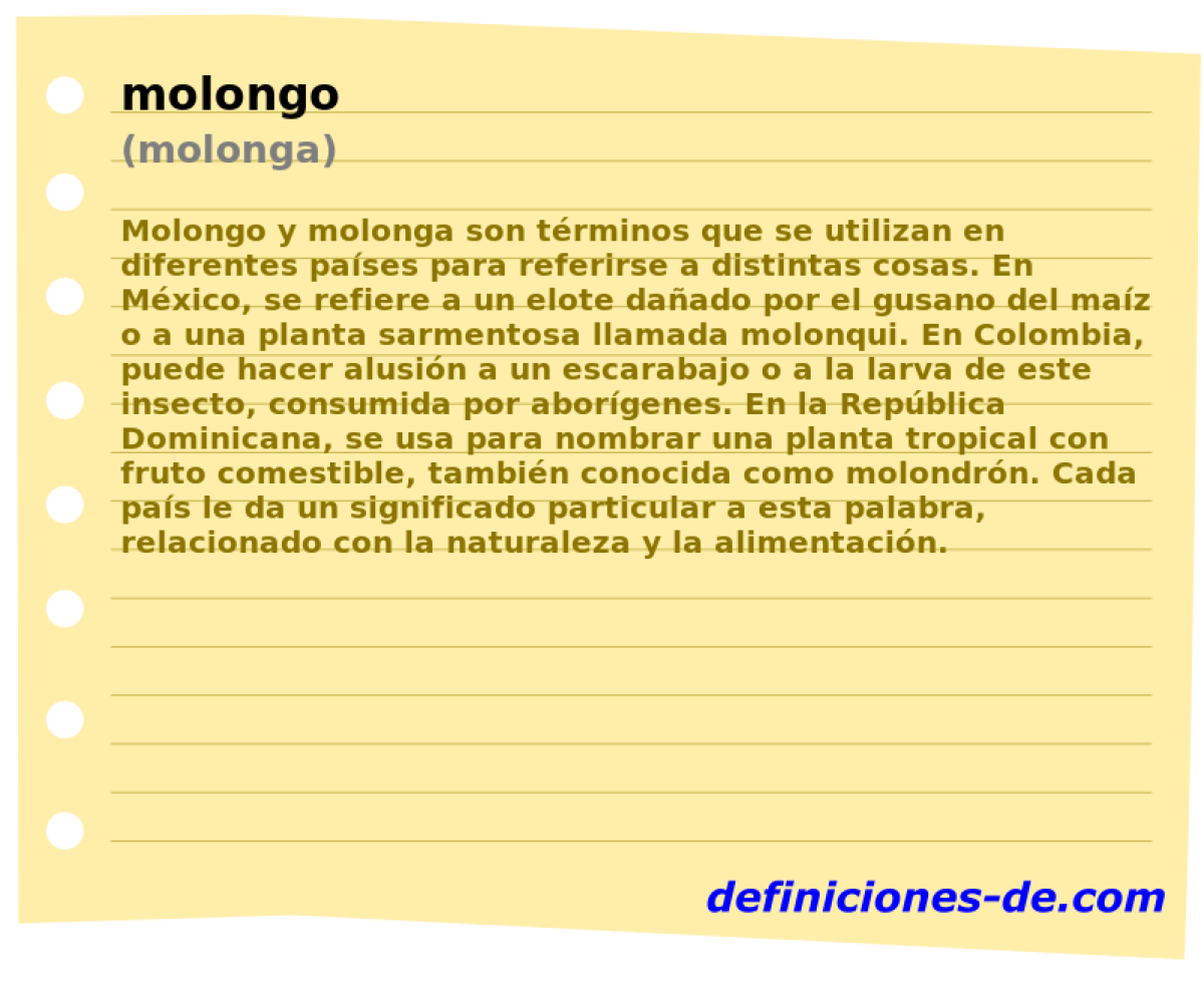 molongo (molonga)