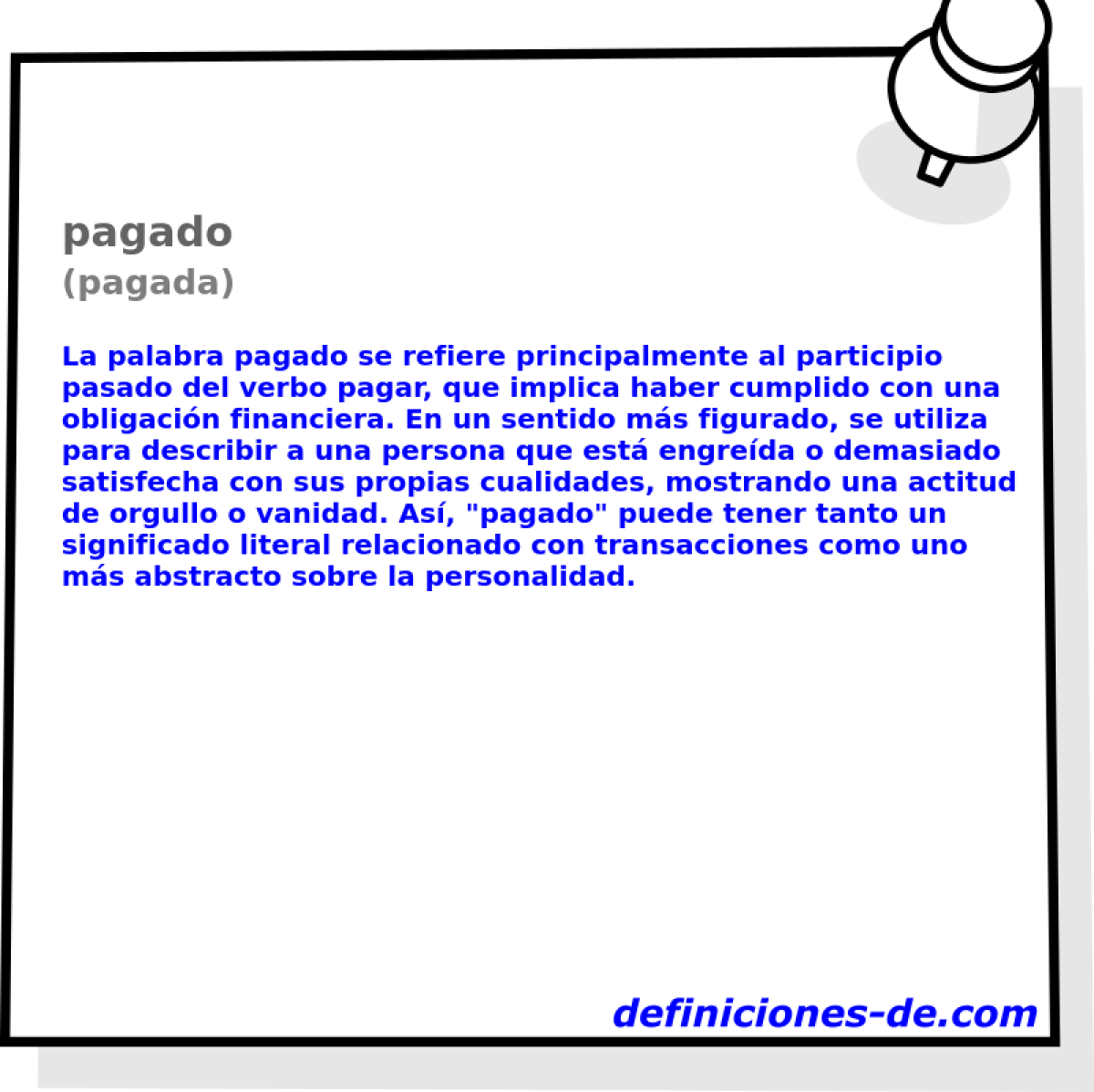 pagado (pagada)