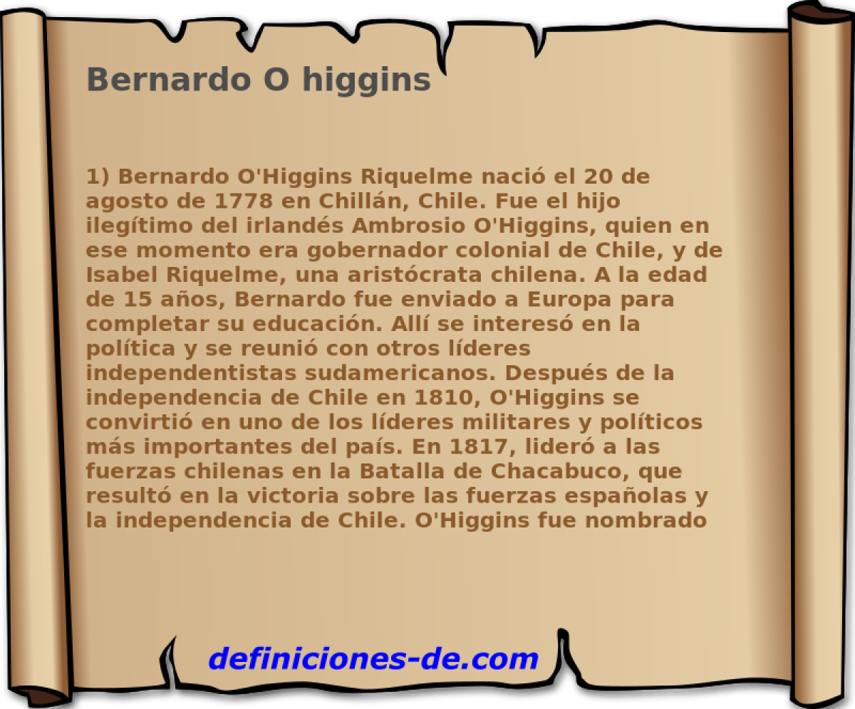 Bernardo O higgins 