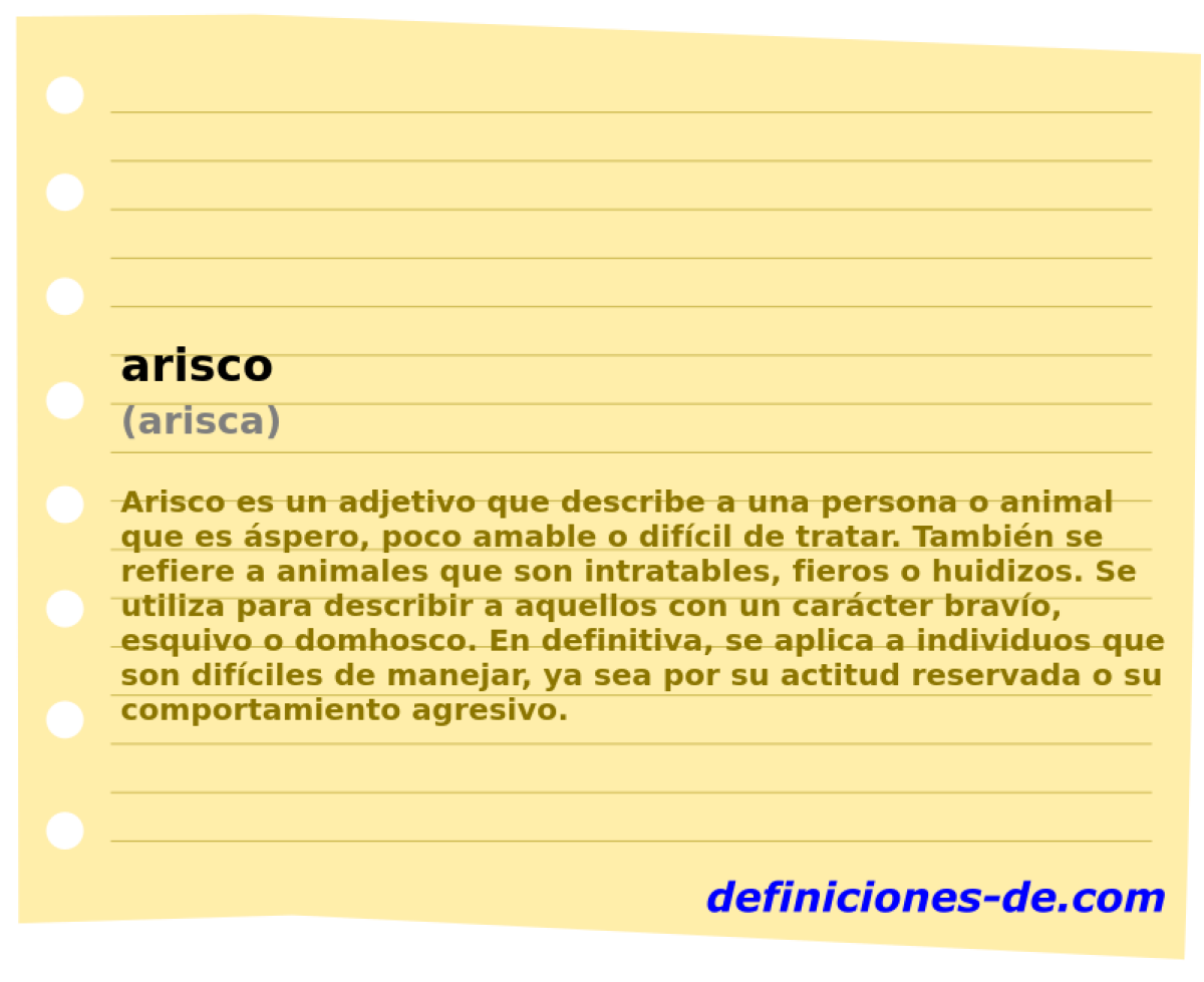 arisco (arisca)