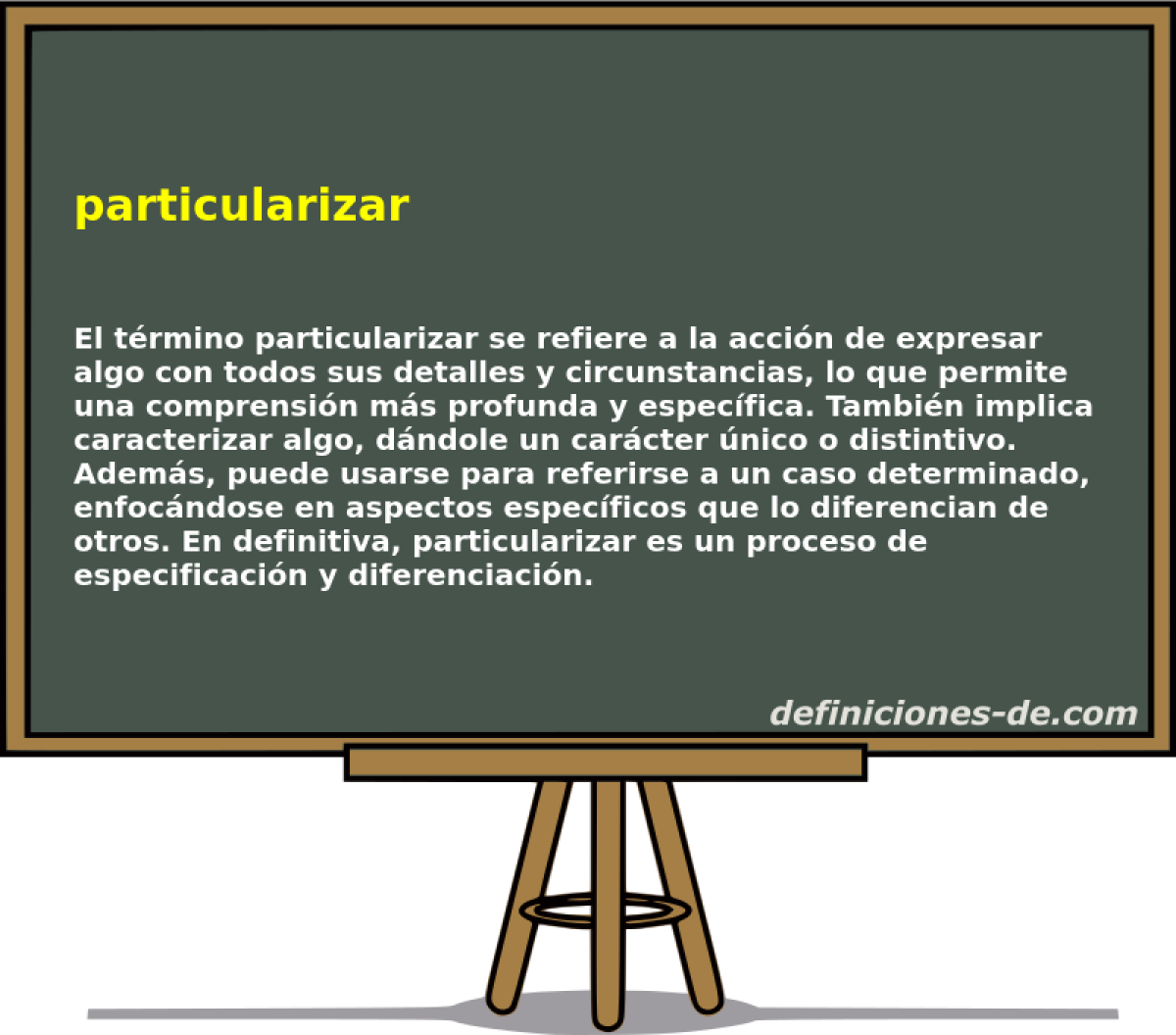 particularizar 