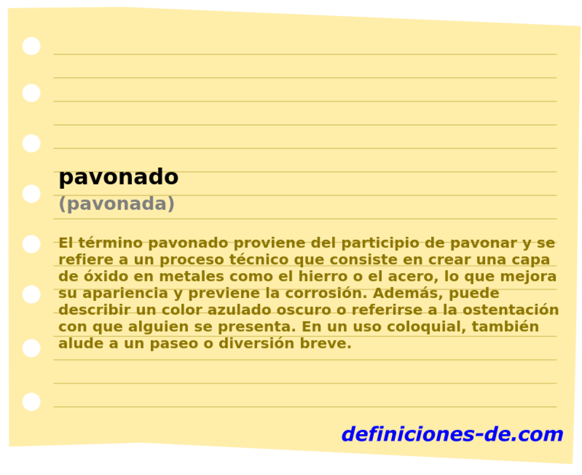 pavonado (pavonada)