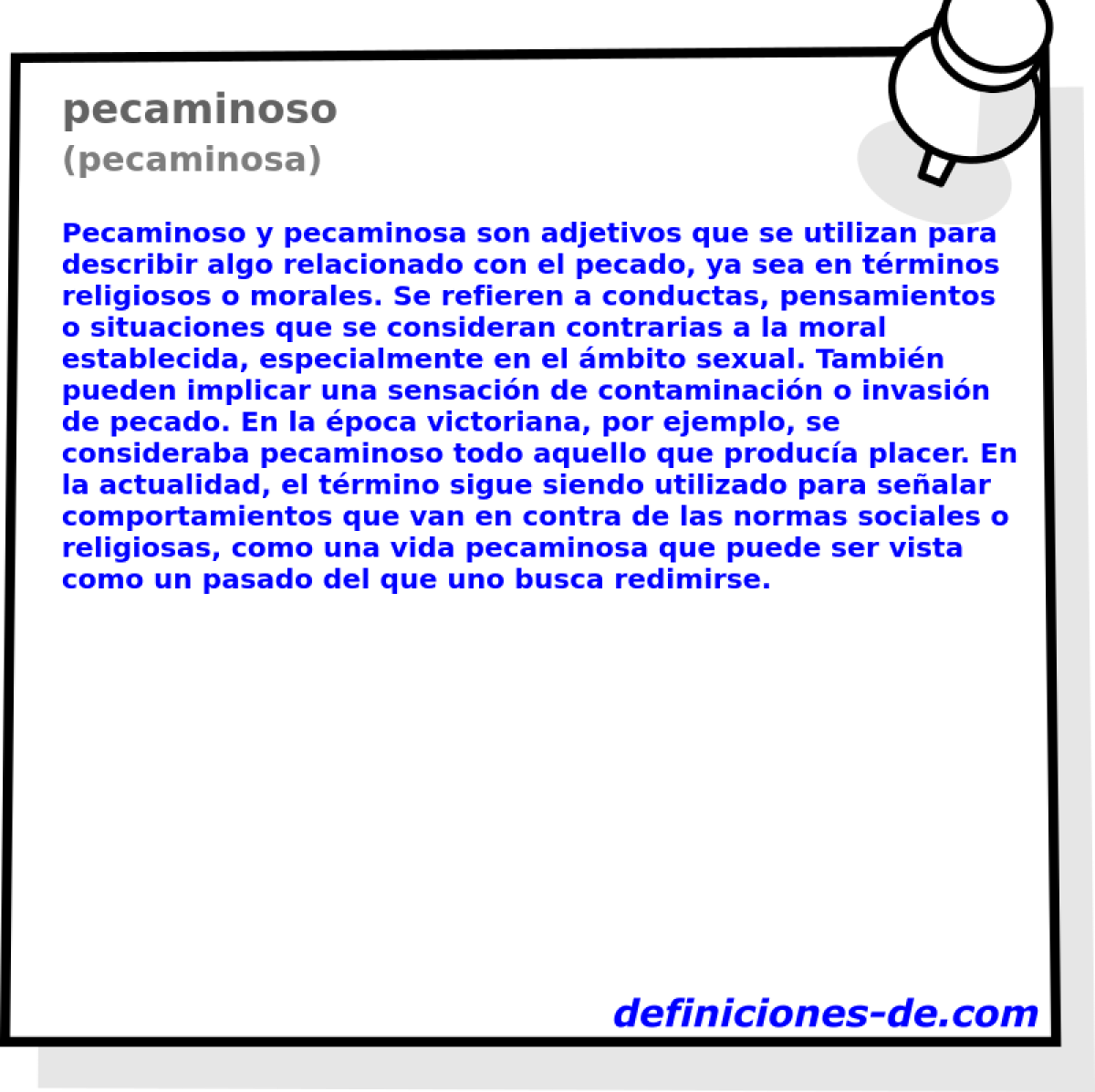 pecaminoso (pecaminosa)