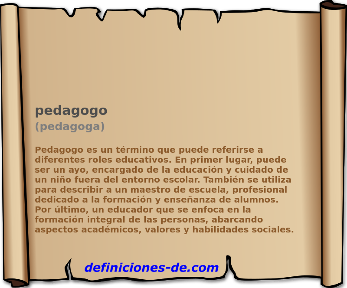 pedagogo (pedagoga)