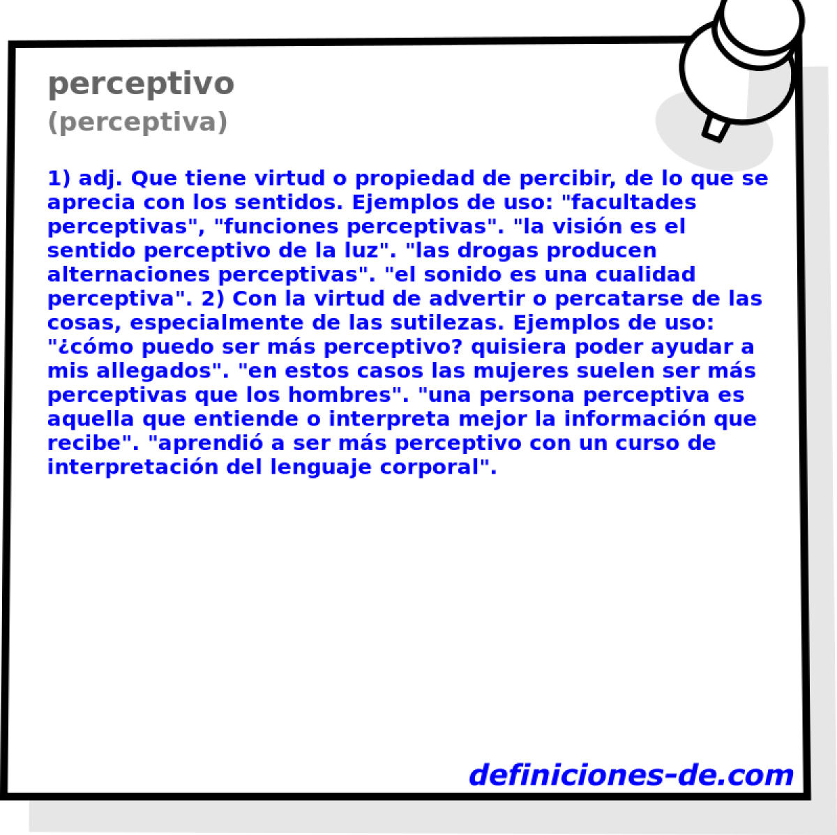 perceptivo (perceptiva)