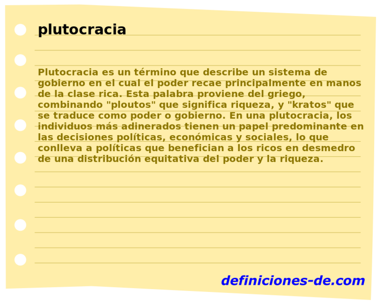 plutocracia 