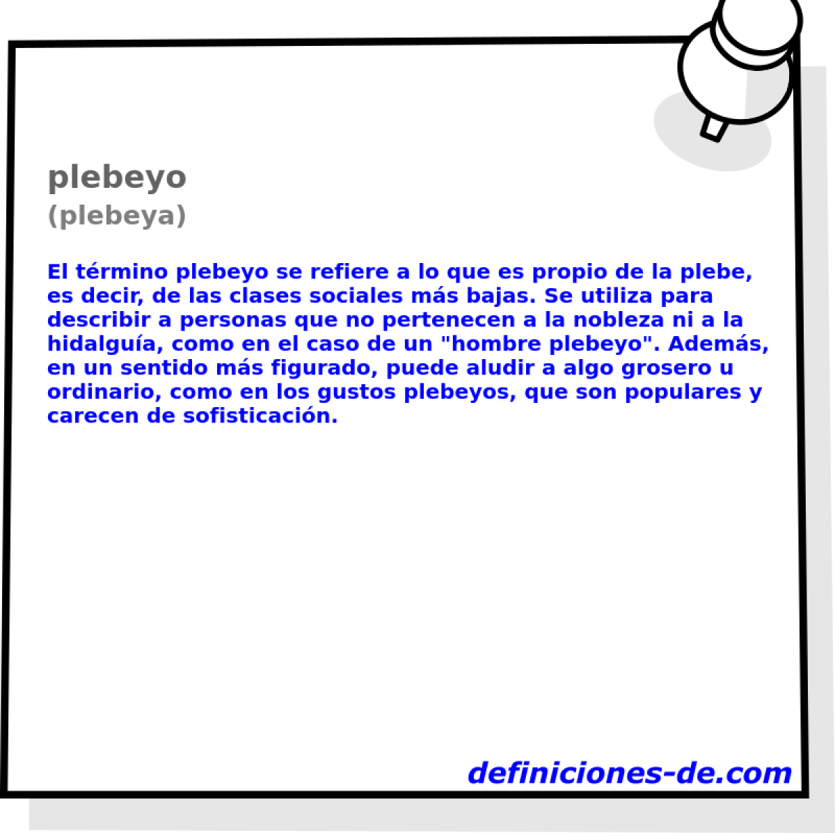 plebeyo (plebeya)