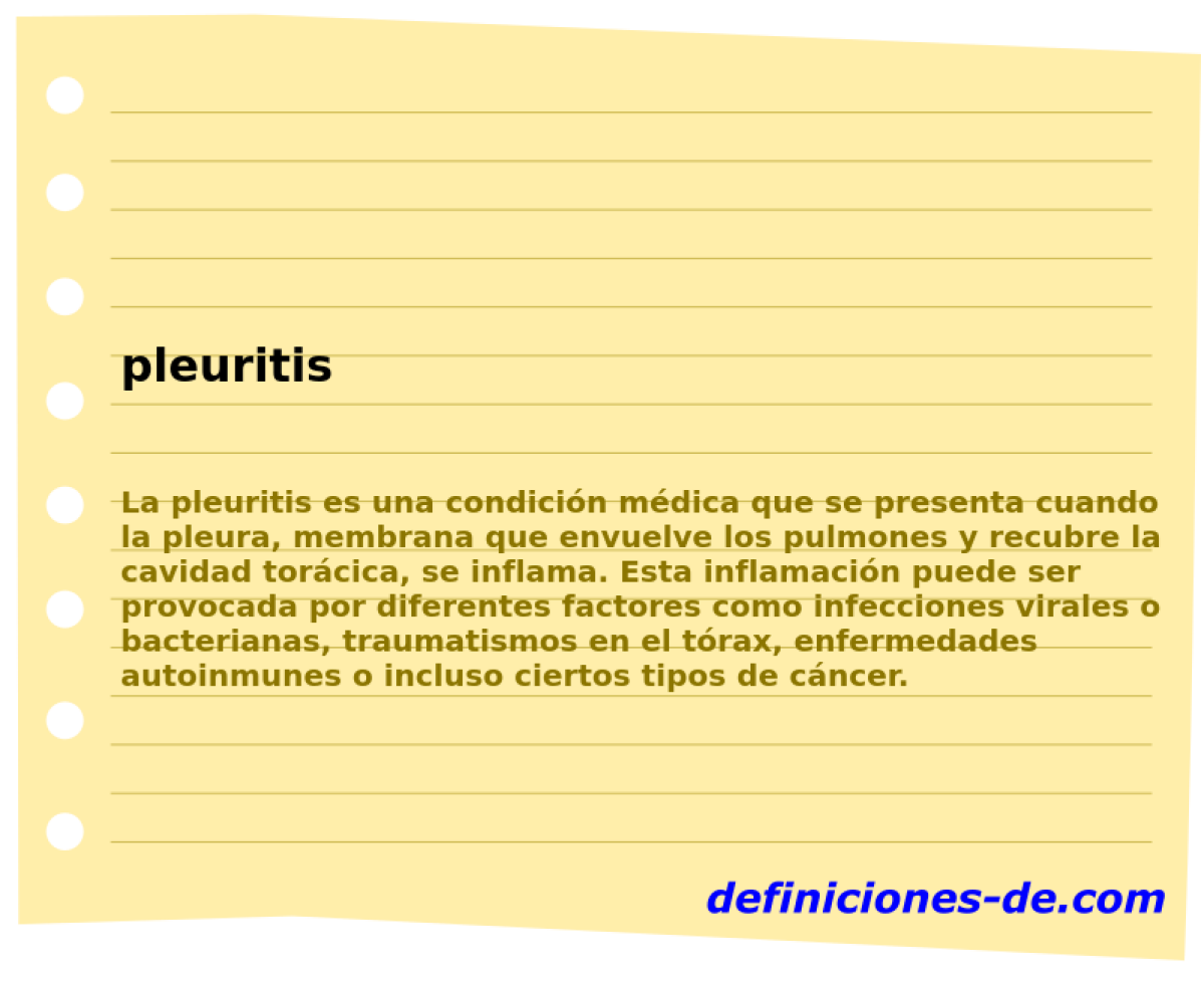 pleuritis 