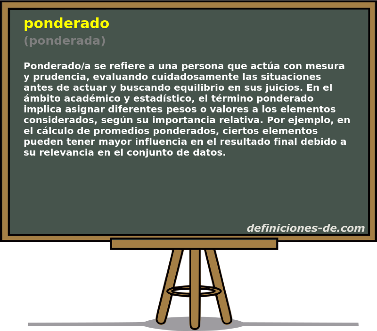 ponderado (ponderada)