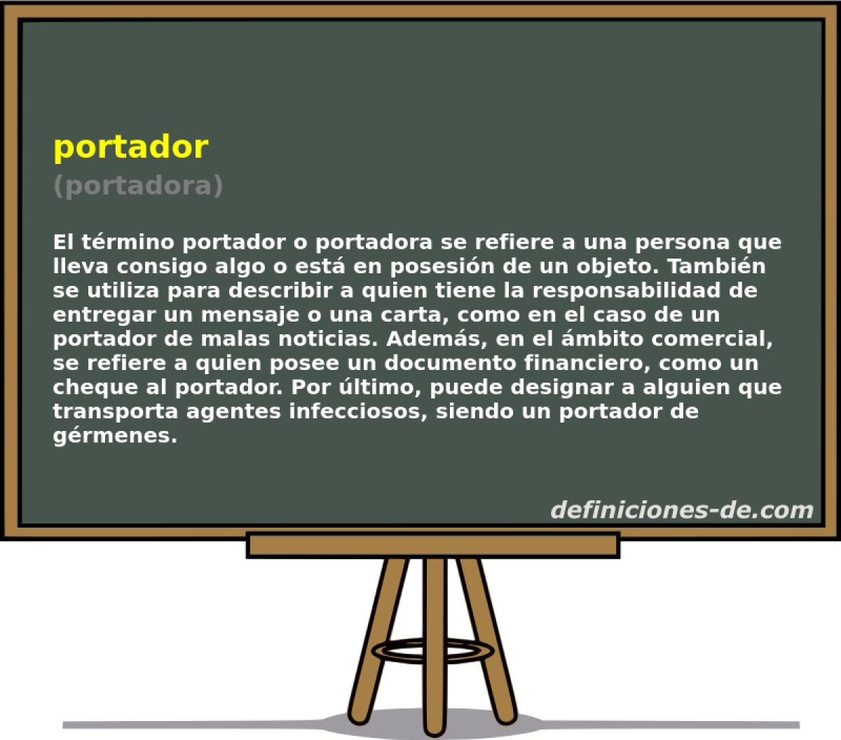 portador (portadora)