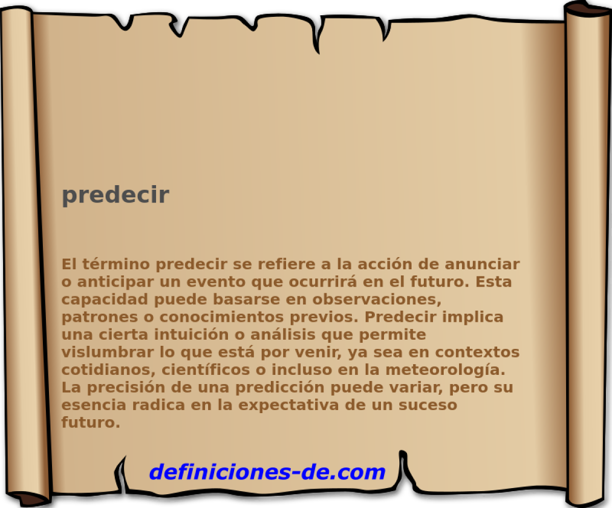 predecir 