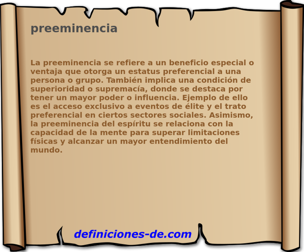 preeminencia 