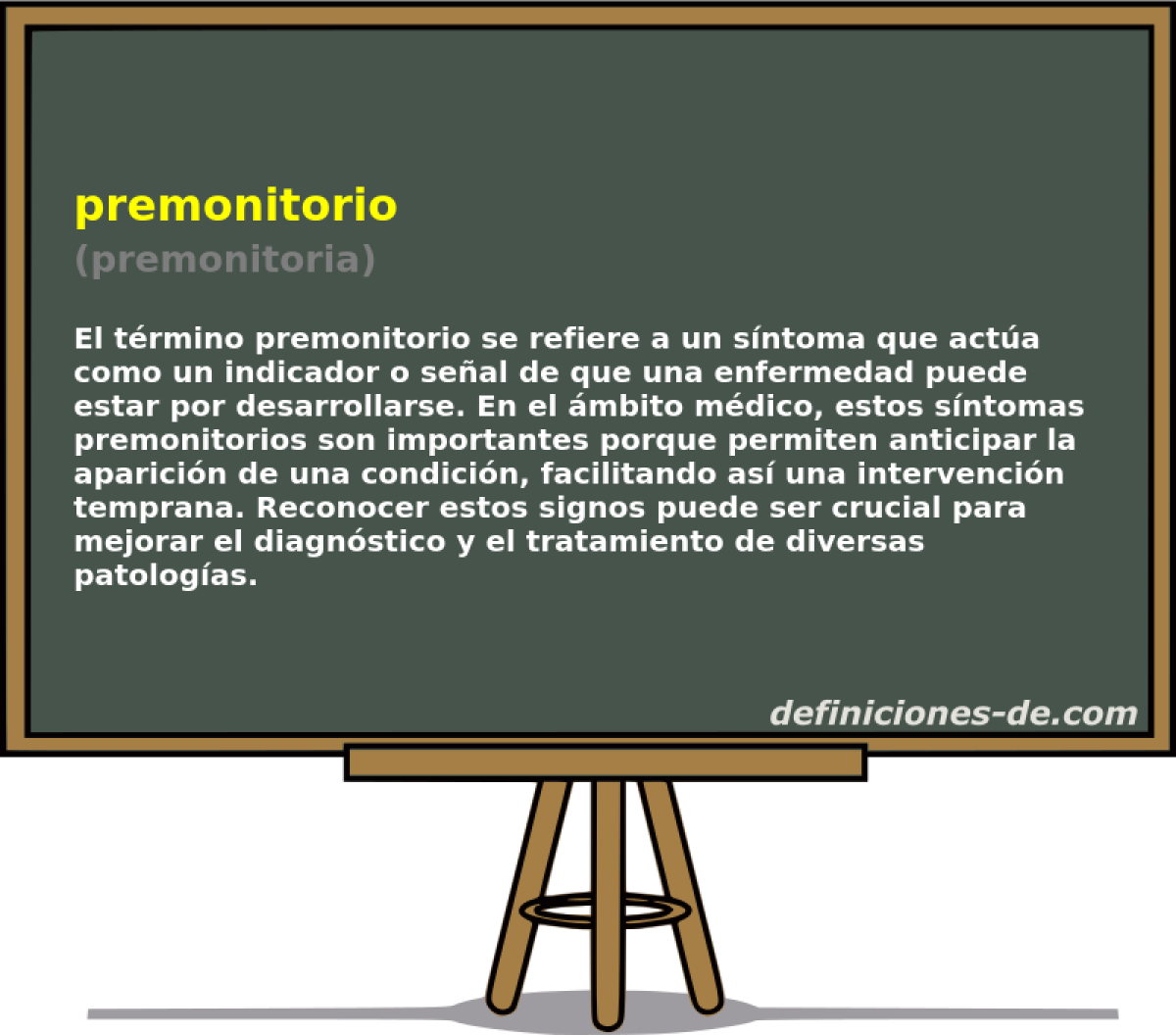 premonitorio (premonitoria)