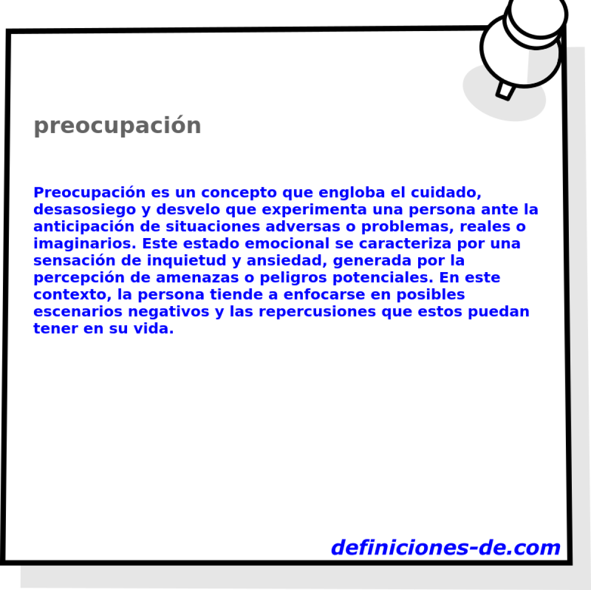 preocupacin 