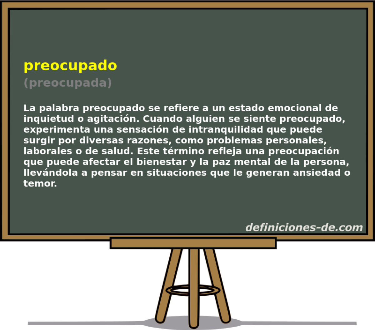 preocupado (preocupada)