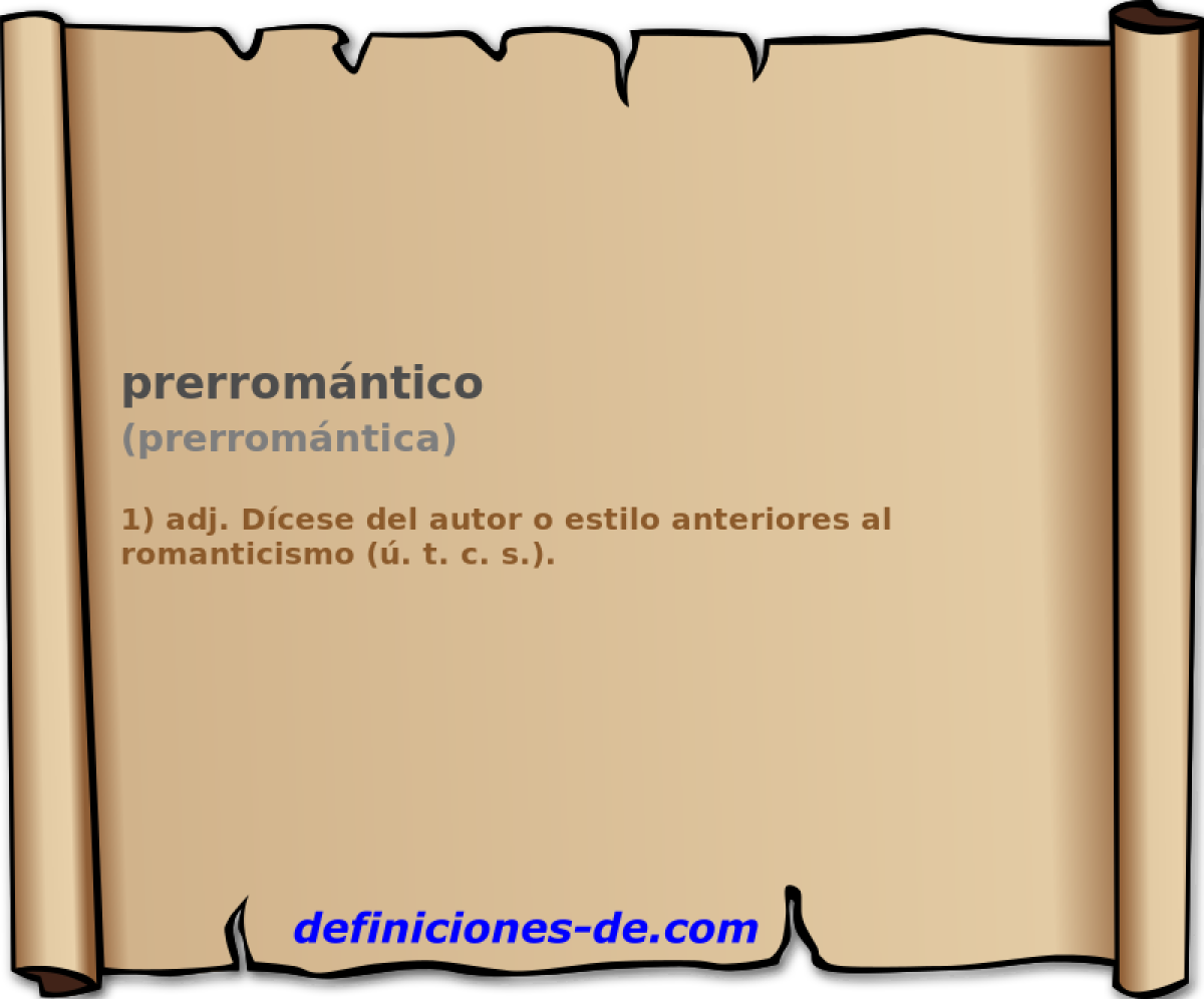 prerromntico (prerromntica)