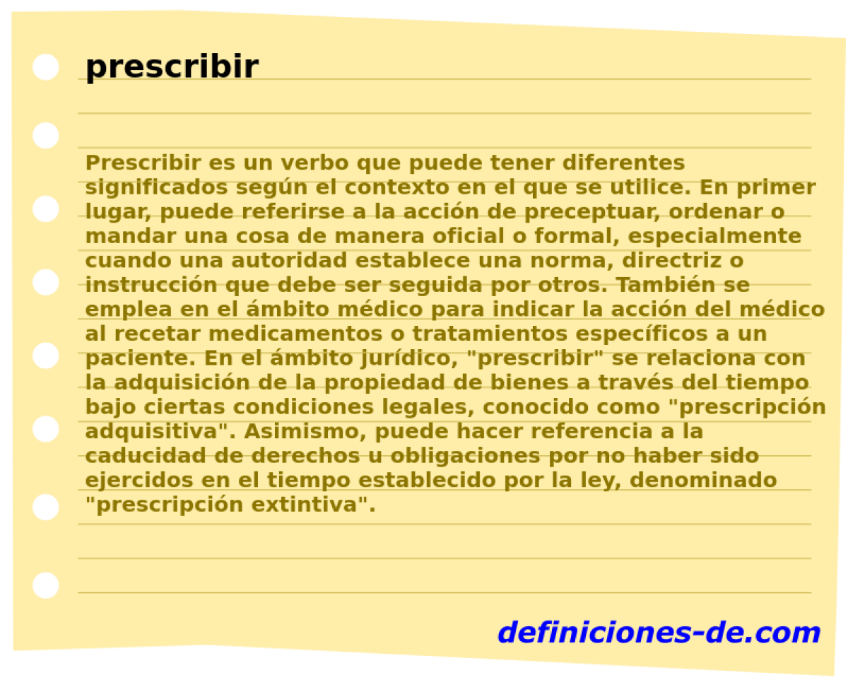 prescribir 