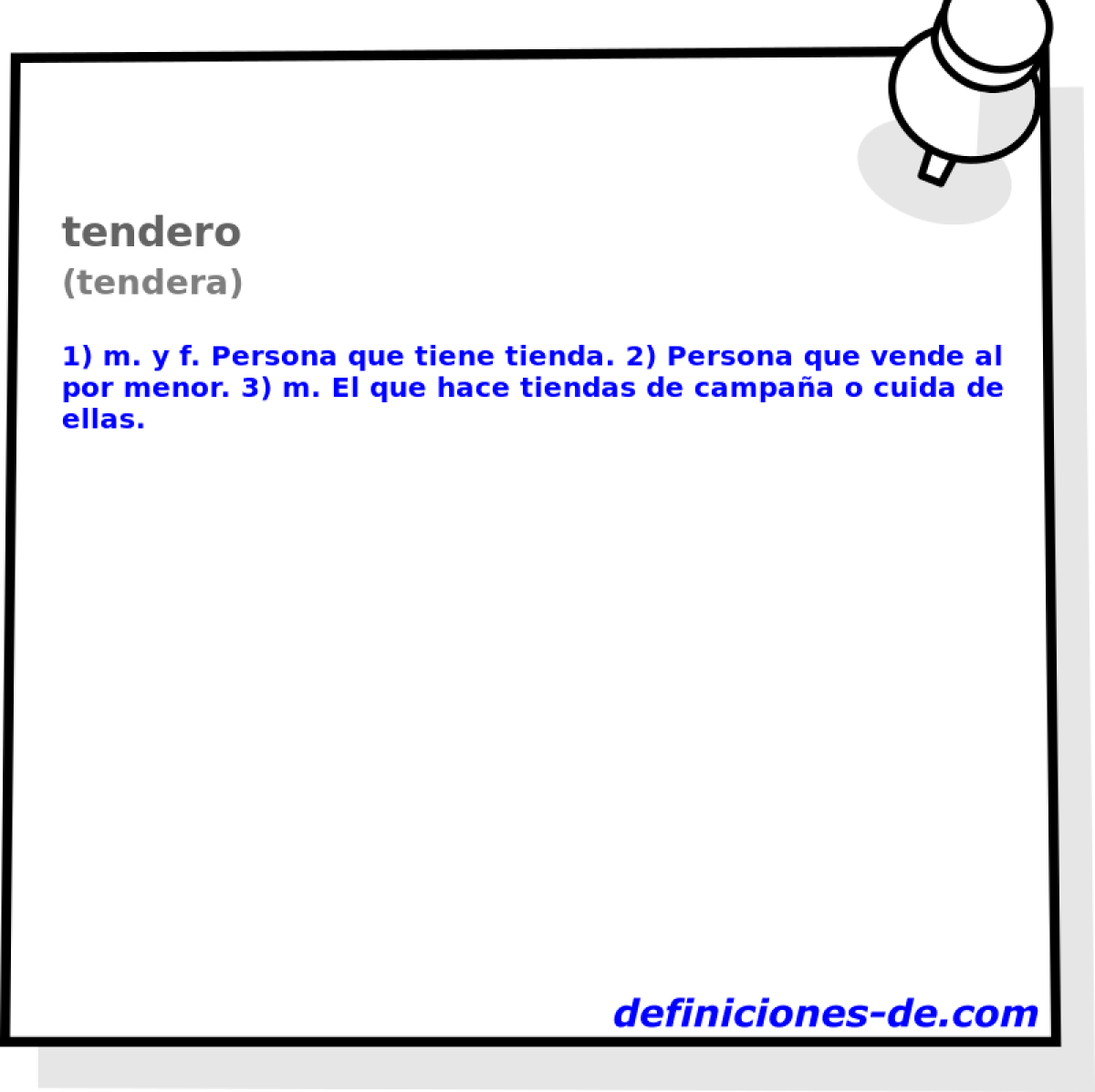 tendero (tendera)