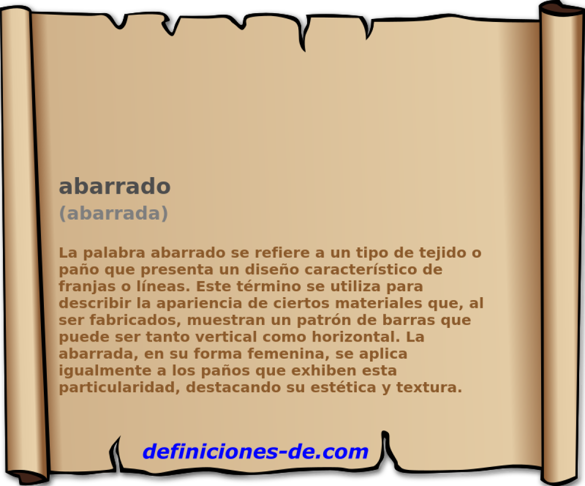 abarrado (abarrada)