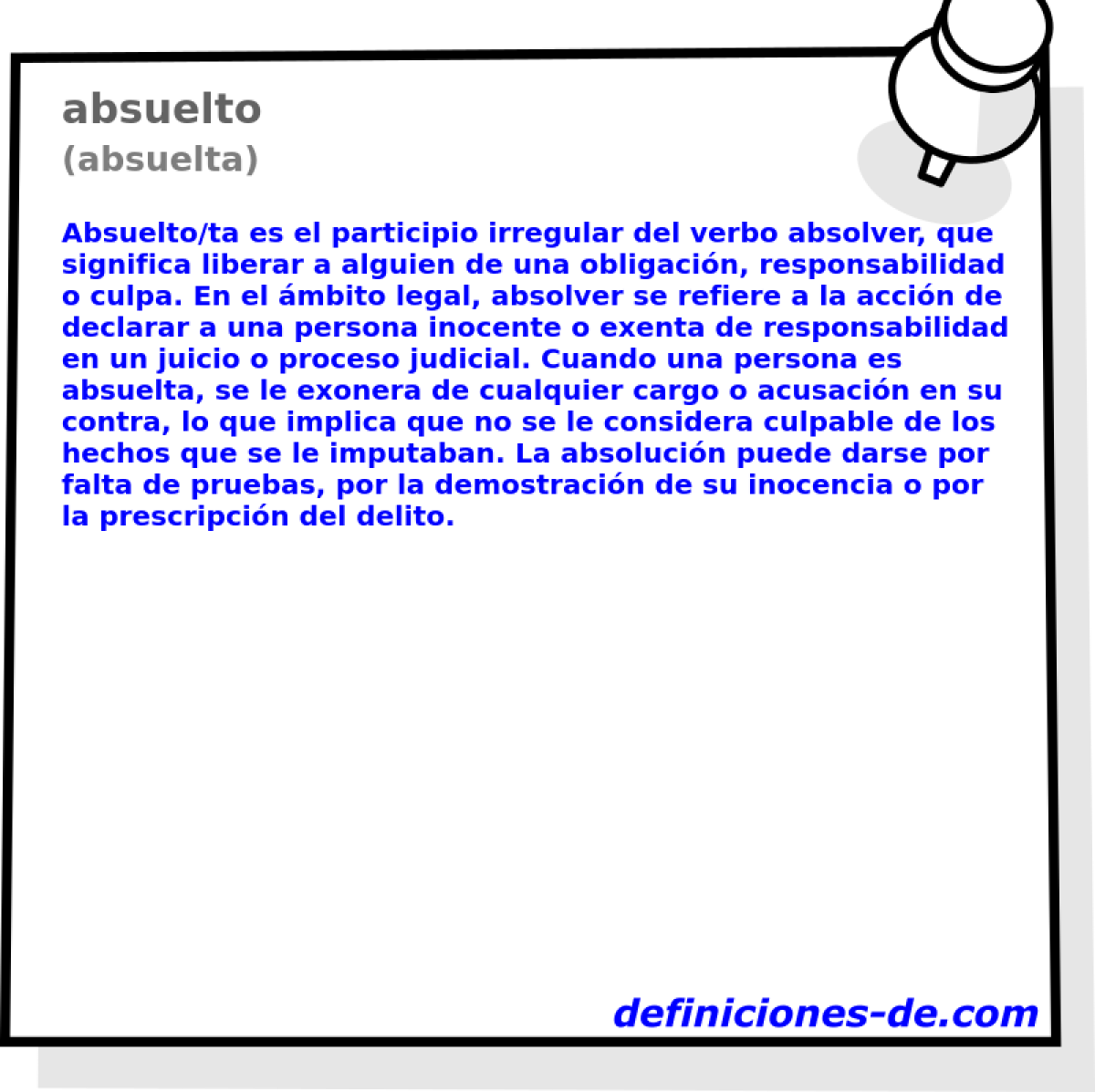 absuelto (absuelta)