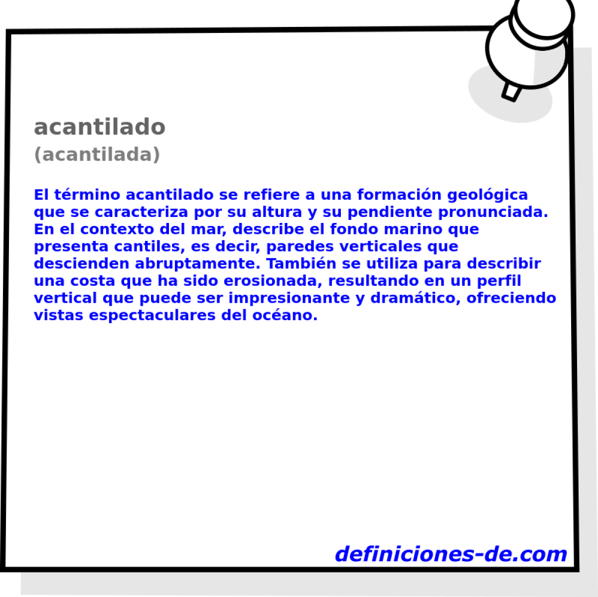 acantilado (acantilada)