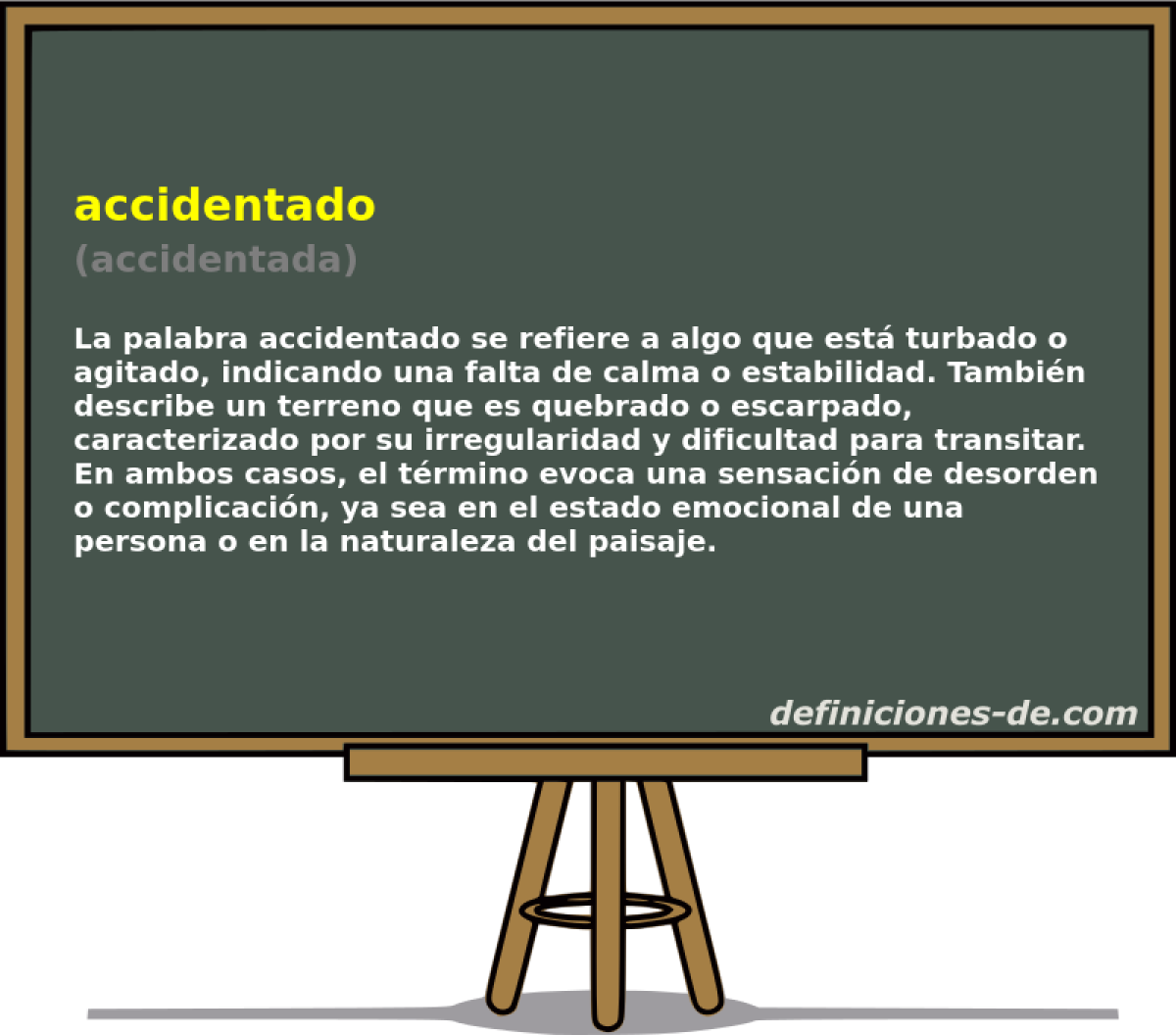 accidentado (accidentada)