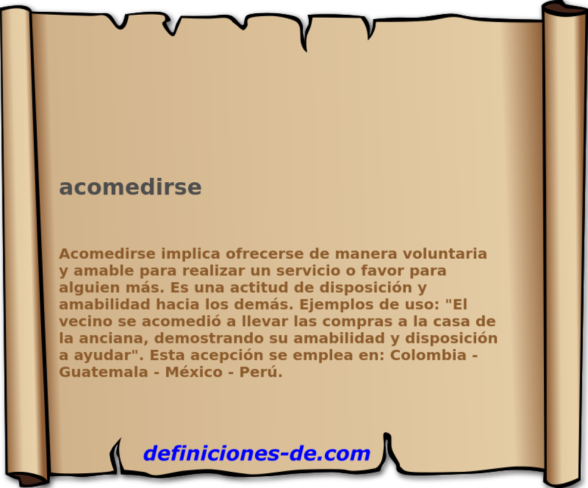 acomedirse 