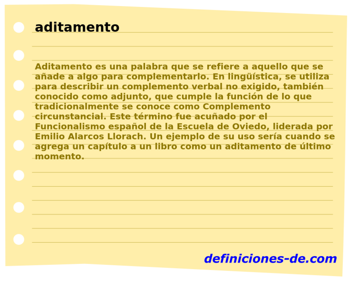 aditamento 