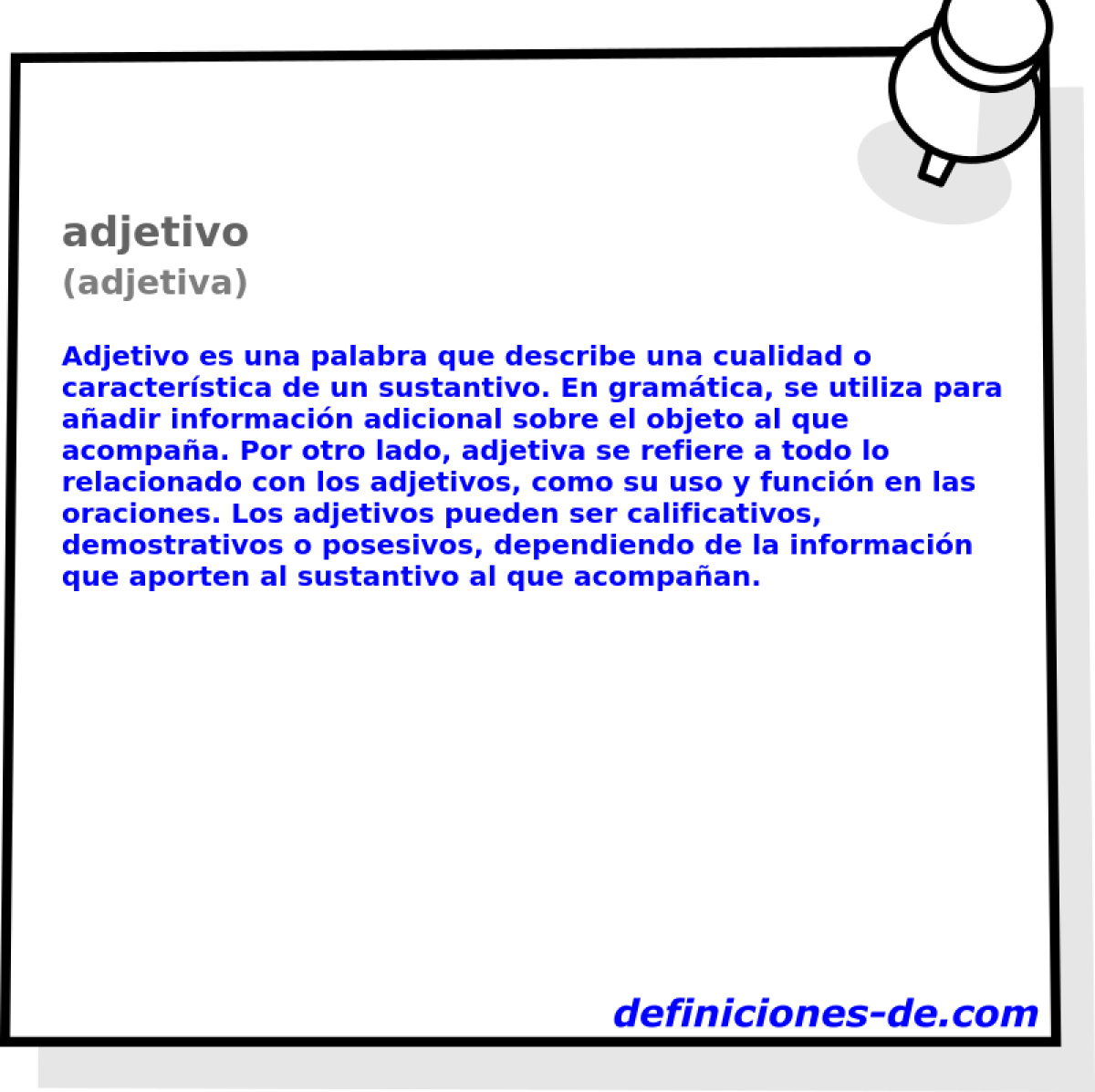 adjetivo (adjetiva)