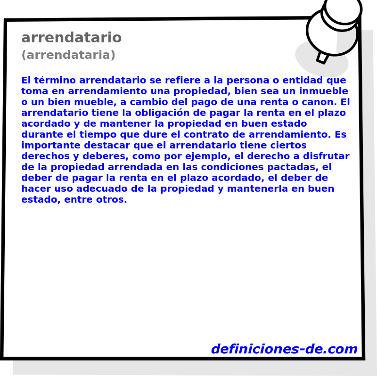 arrendatario (arrendataria)