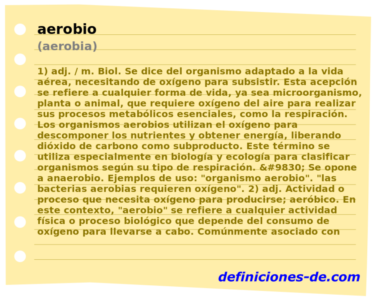 aerobio (aerobia)