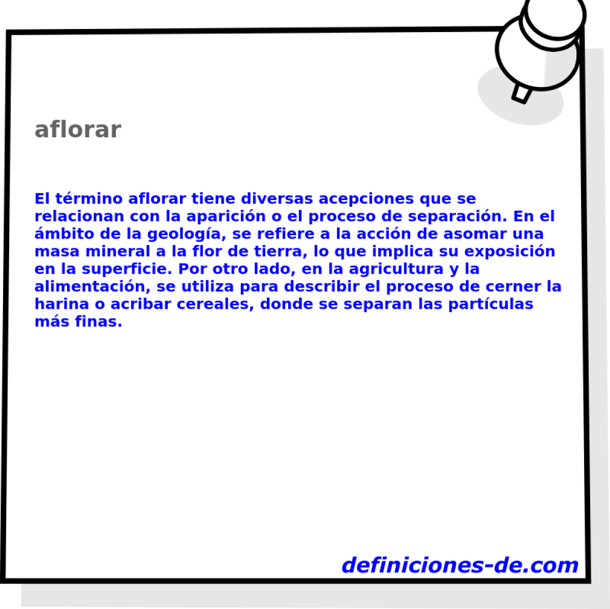 aflorar 