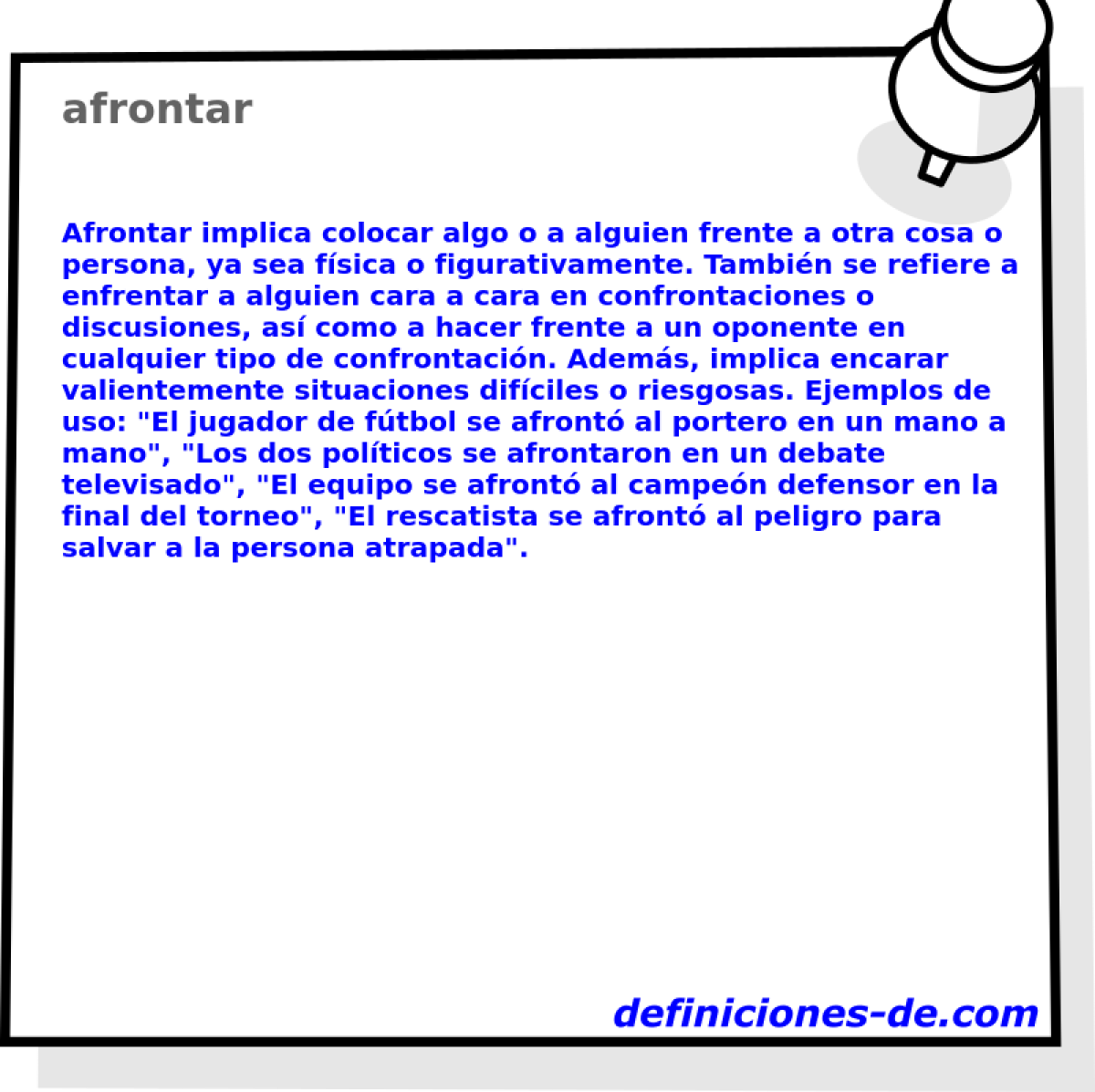 afrontar 