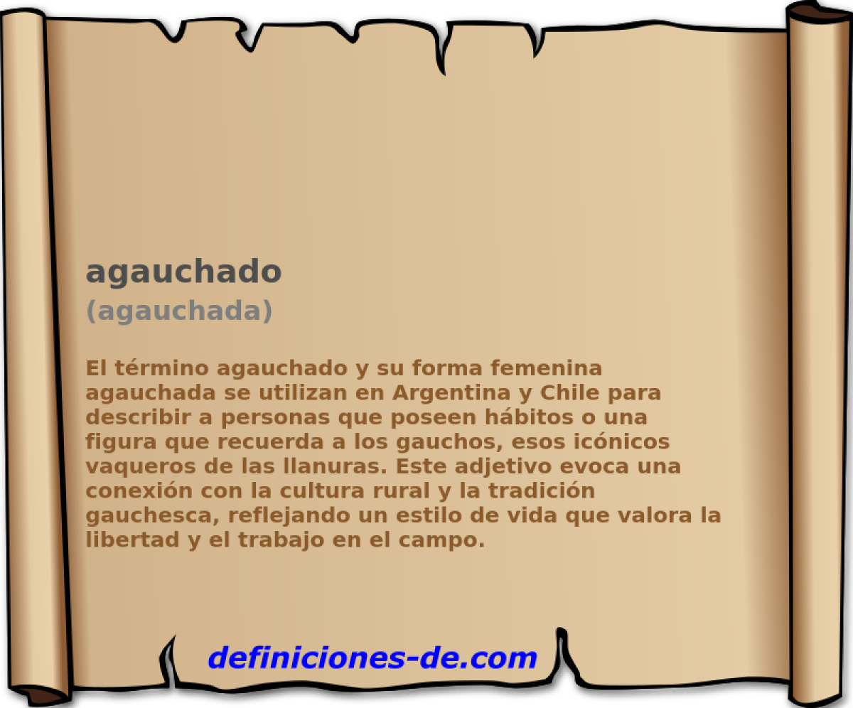 agauchado (agauchada)