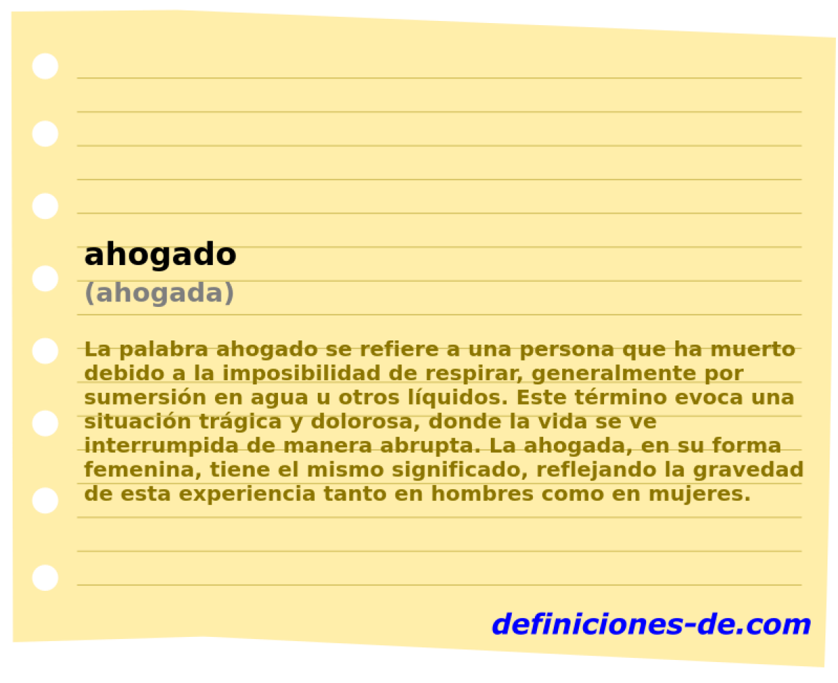 ahogado (ahogada)