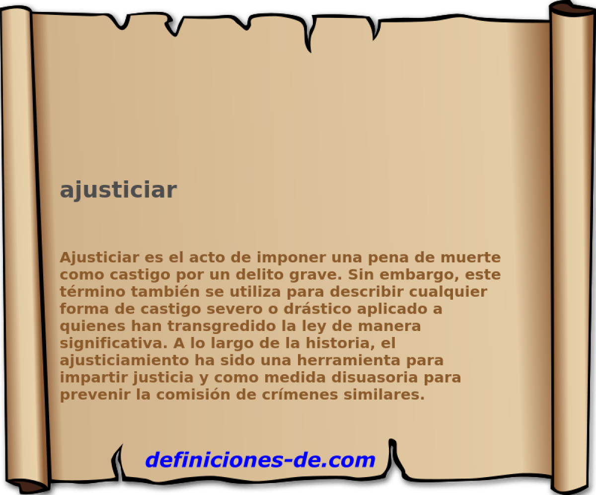 ajusticiar 