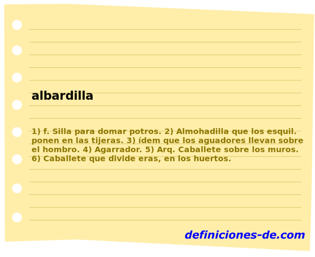 albardilla 