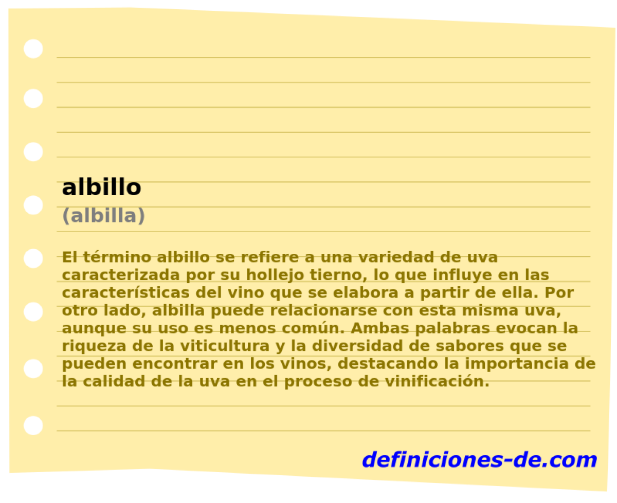 albillo (albilla)