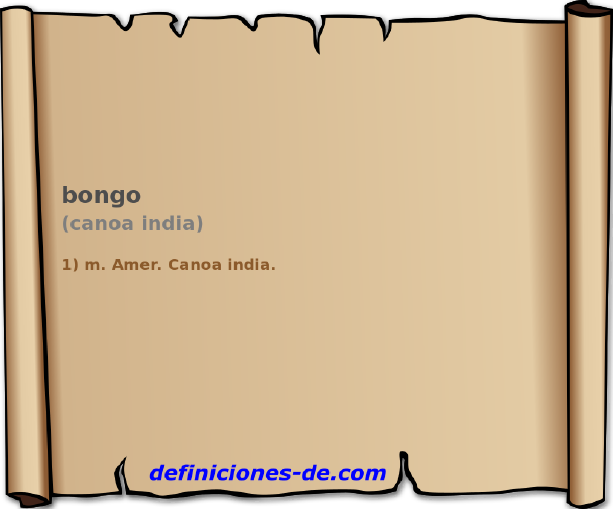 bongo (canoa india)