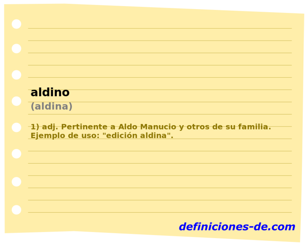 aldino (aldina)