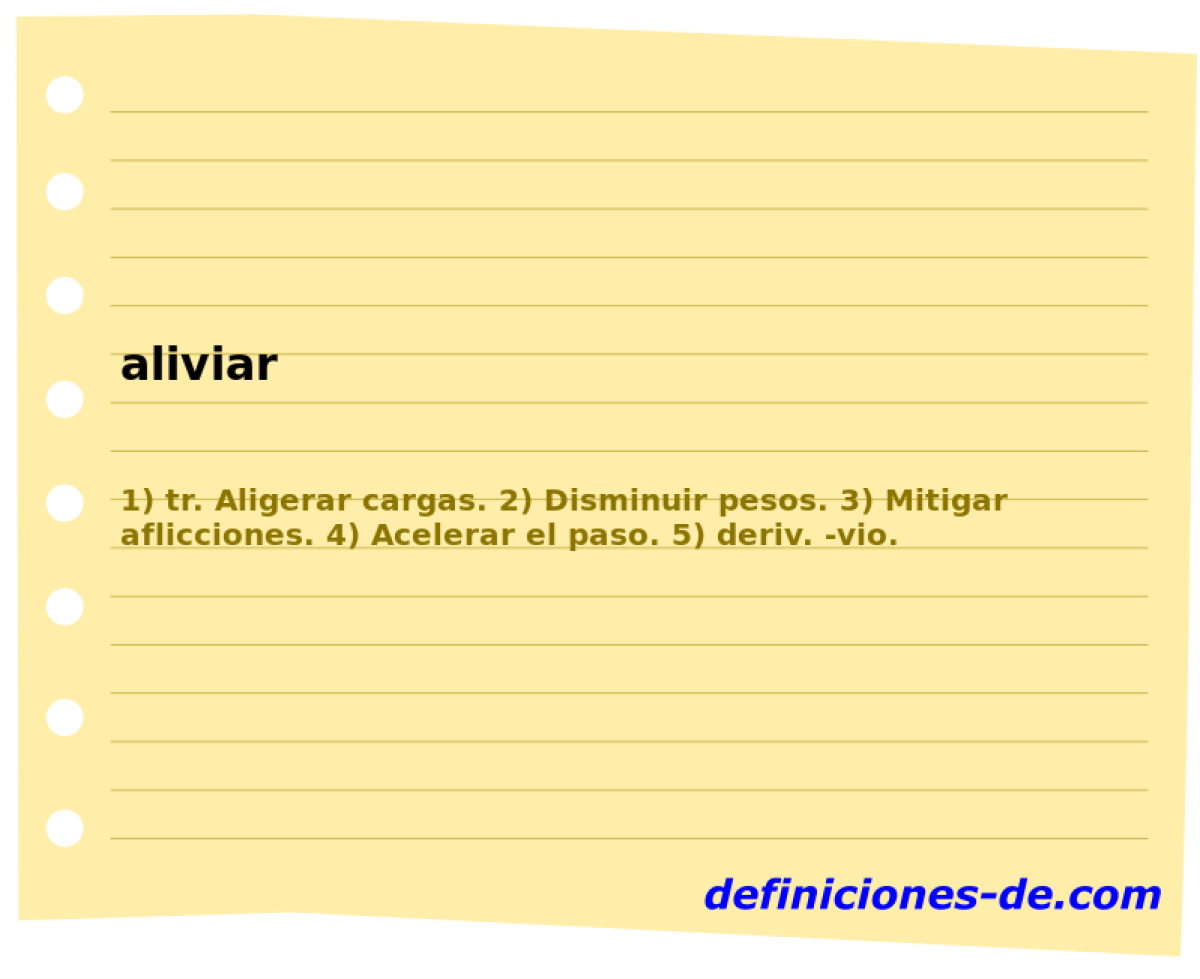 aliviar 