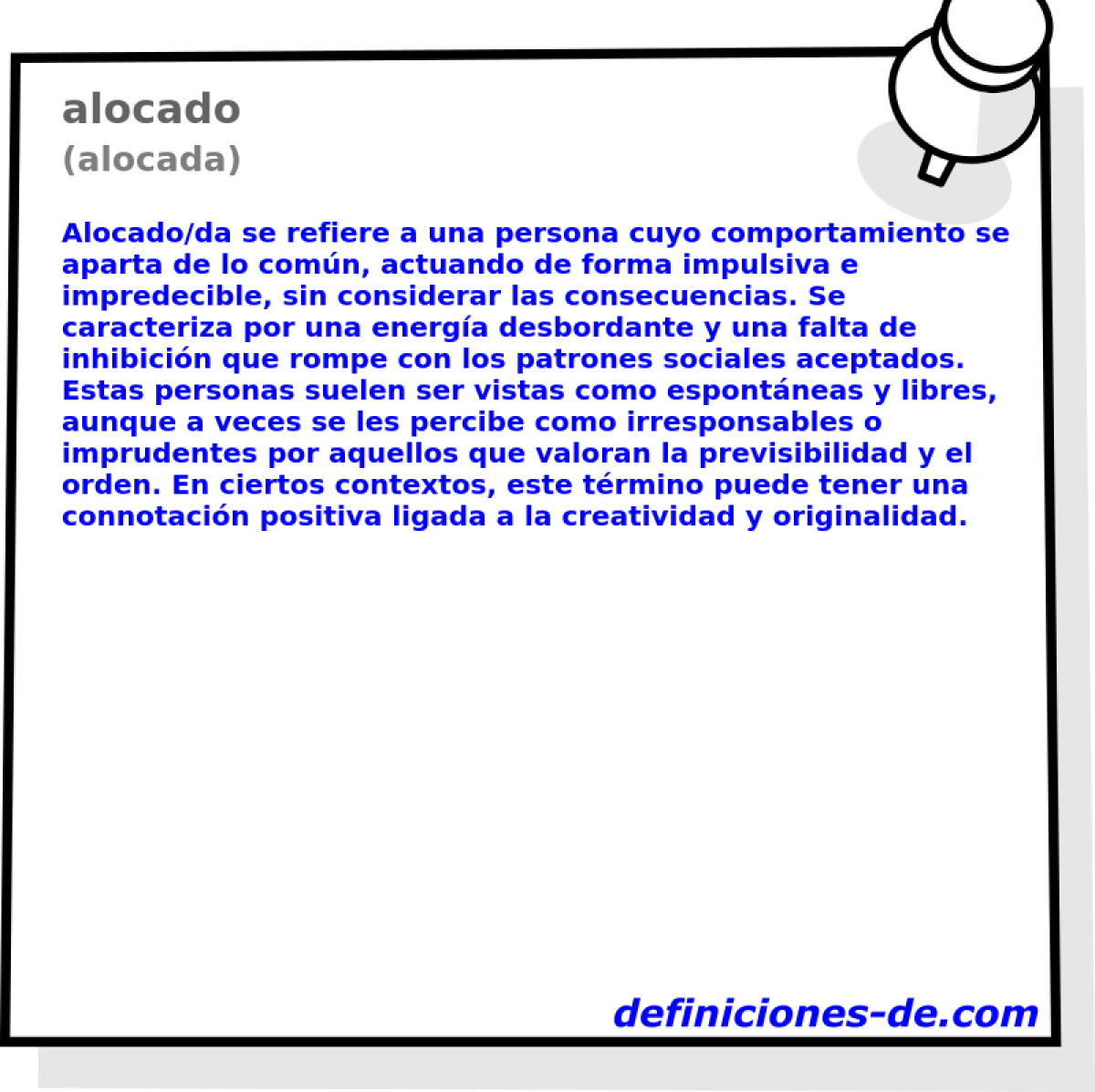 alocado (alocada)