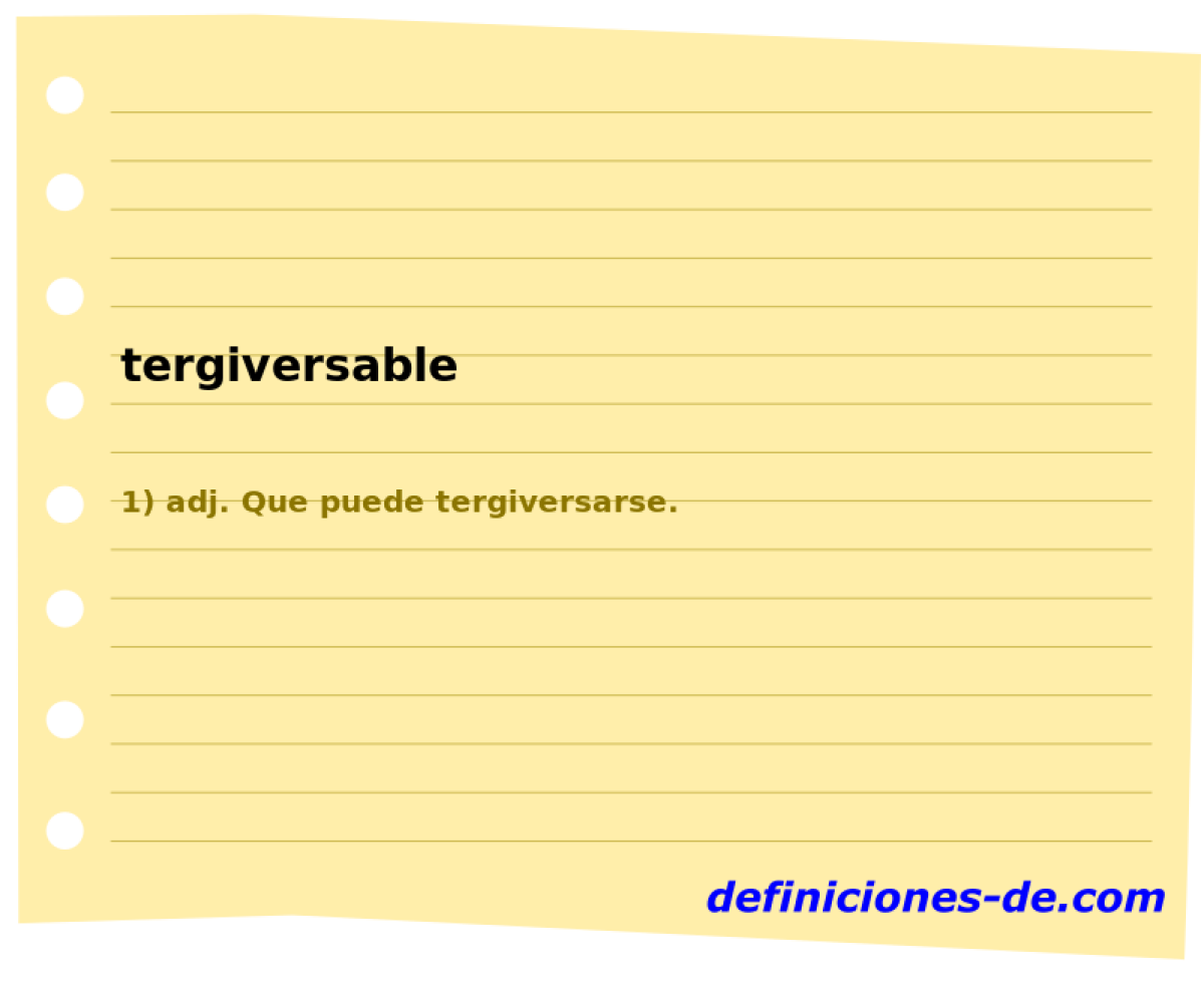 tergiversable 