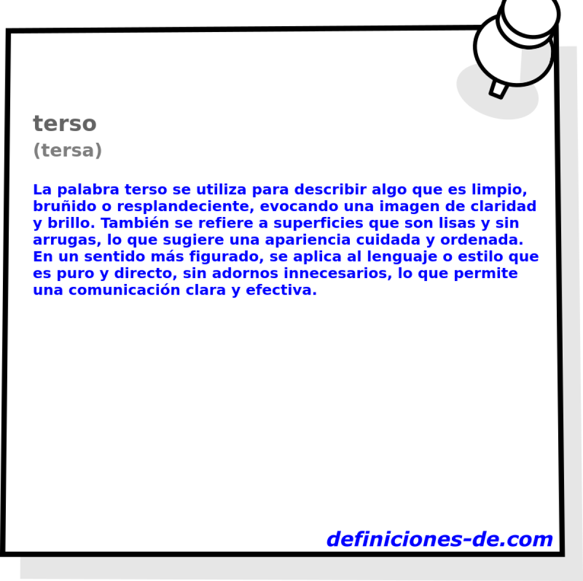 terso (tersa)