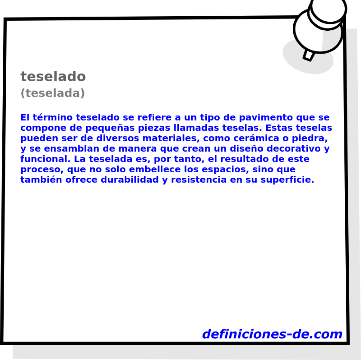 teselado (teselada)