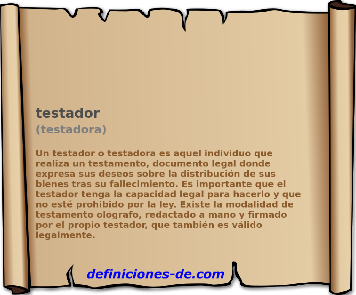 testador (testadora)