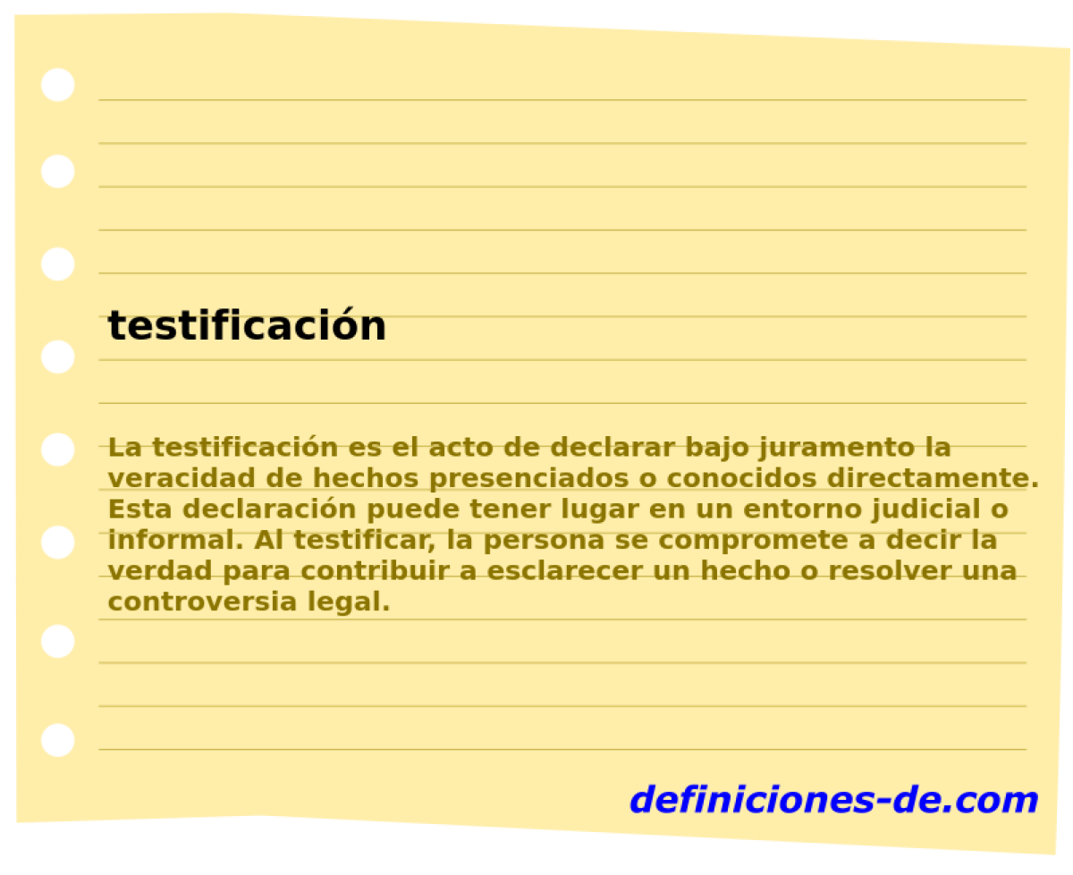 testificacin 