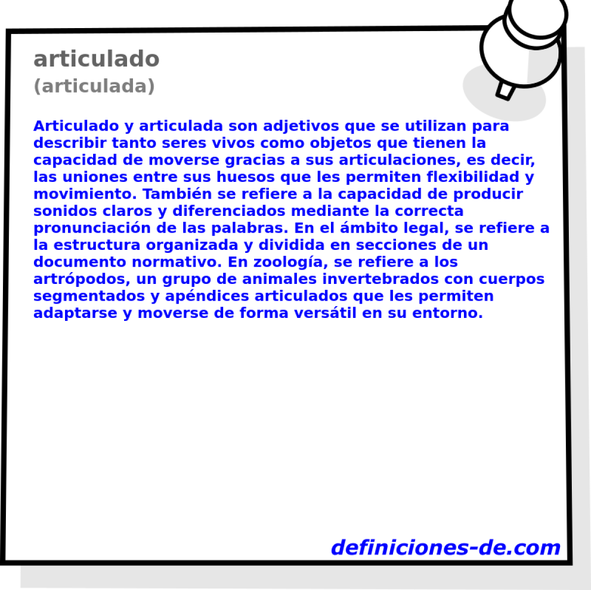 articulado (articulada)